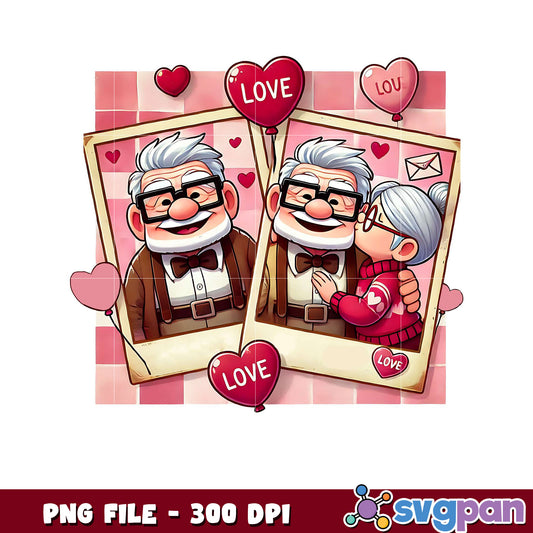 Happy Couple in Love, Cute Illustration PNG File 300 DPI