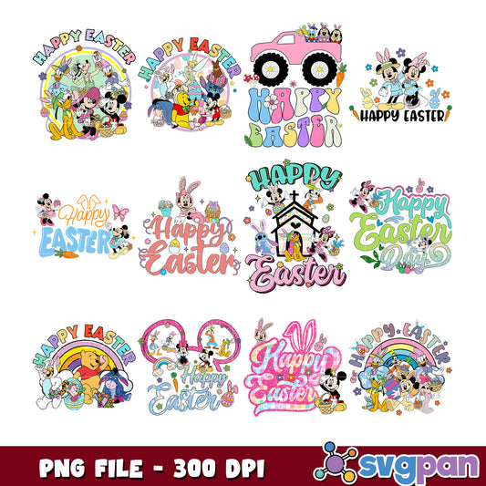 Happy Easter Clipart Bundle PNG for Crafts Design