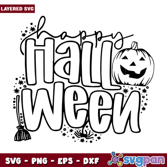 Happy Halloween svg, halloween fall svg, spooky characters svg