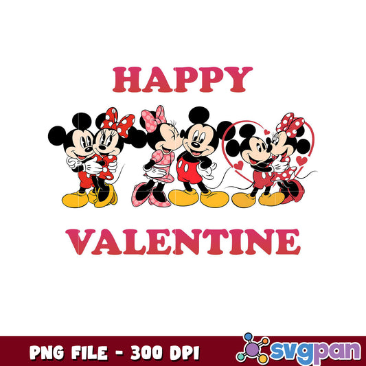 Happy Valentine Mickey and Minnie PNG file for download