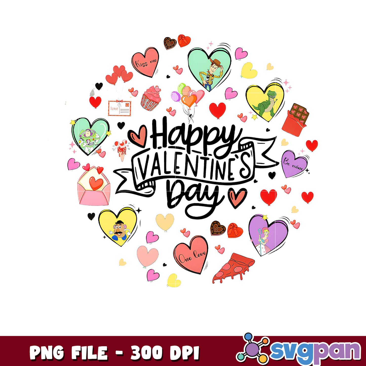 Happy Valentine's Day PNG design, perfect for gifts and decor
