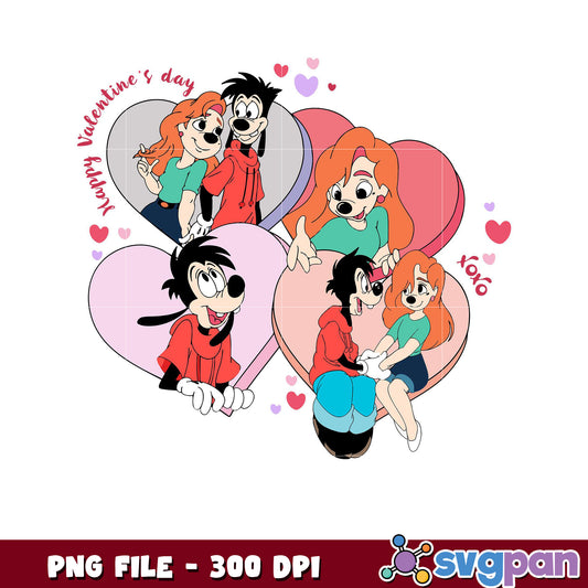Happy Valentine's Day PNG design for couples, 300 DPI file