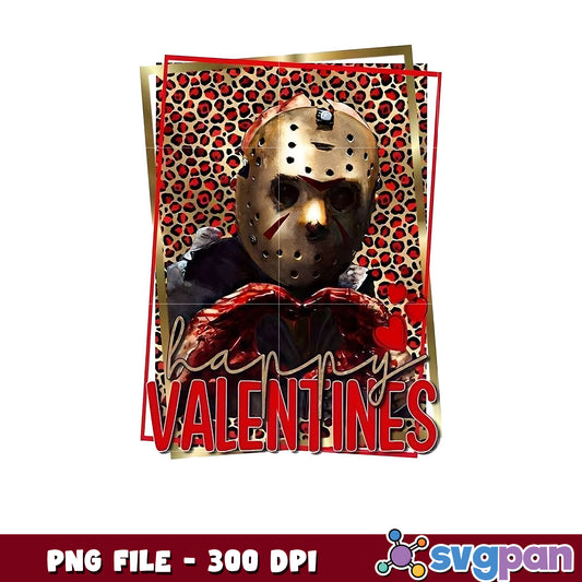 Happy Valentine's Day card design, perfect for horror fans