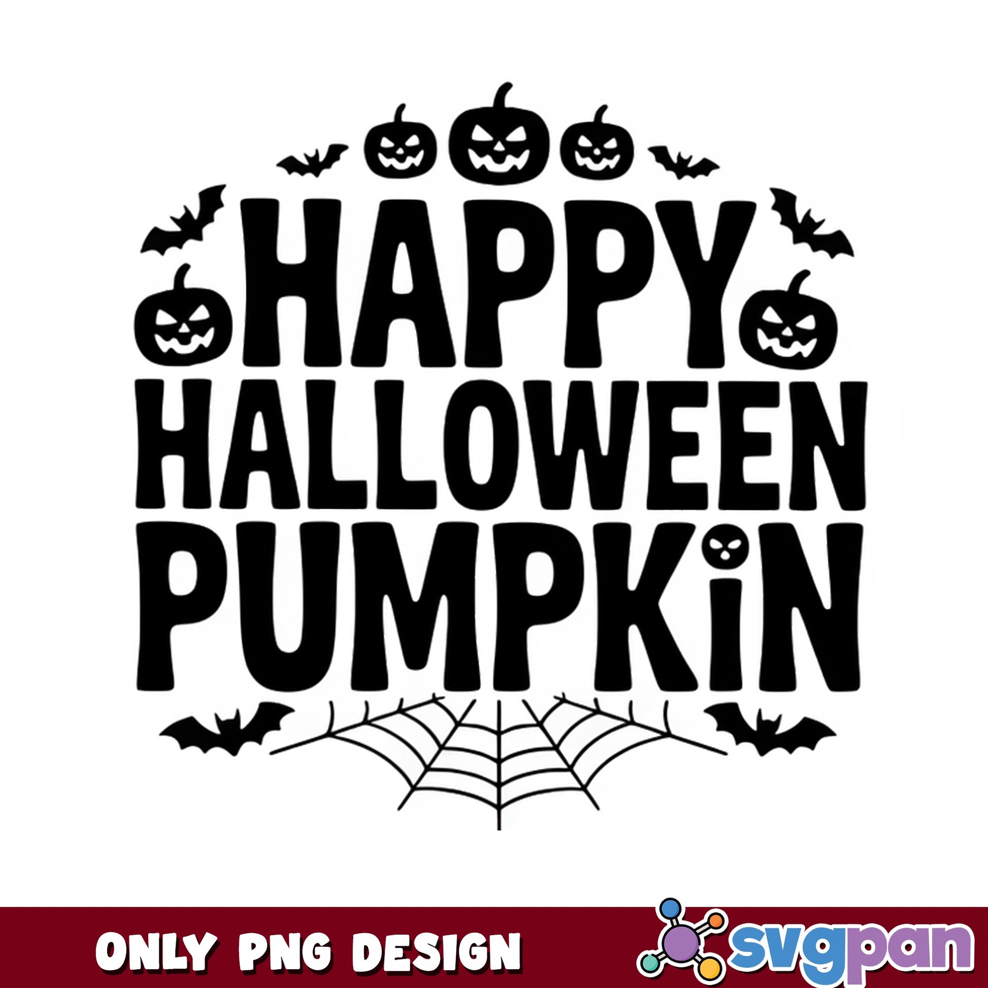 Happy Halloween Pumpkin PNG, Halloween Pumpkin Design, Spooky PNG