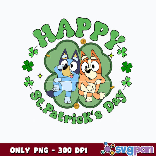 Bluey And Bingo St Patricks Day Png 