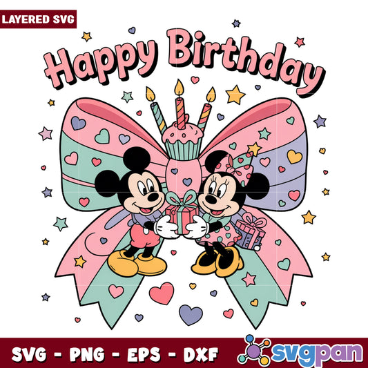 Happy birthday mickey png, disney cartoons png, lilo and stitch png