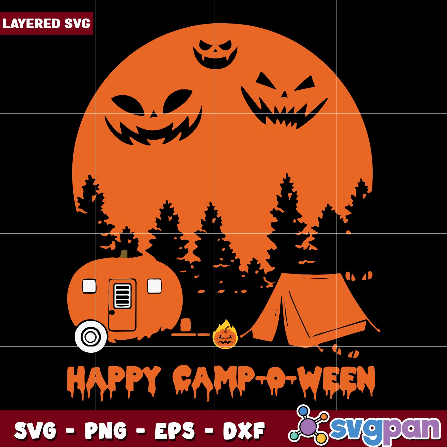 Happy camp halloween svg, halloween movies​ svg, spirit halloween​ svg