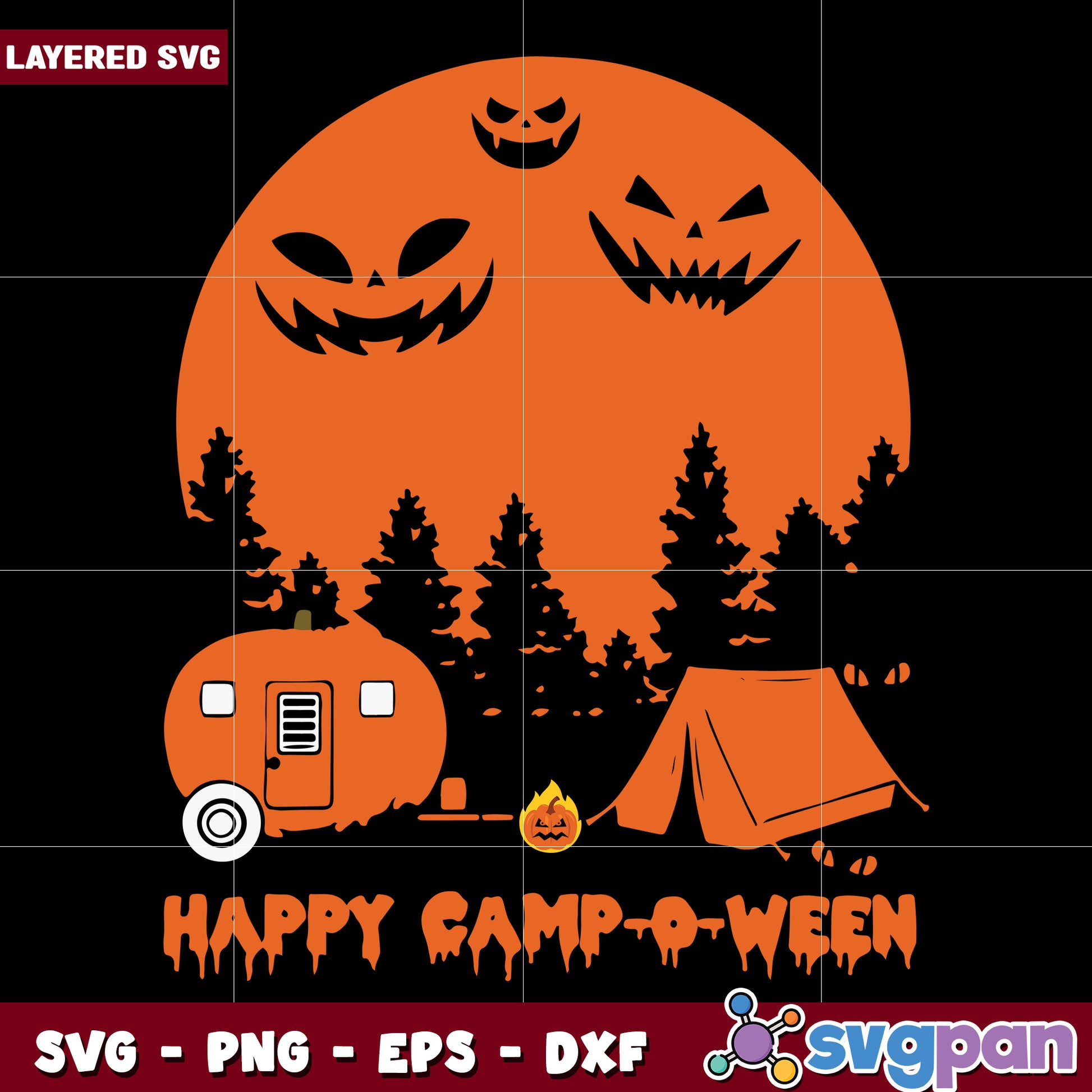 Happy camp halloween svg, halloween movies​ svg, spirit halloween​ svg