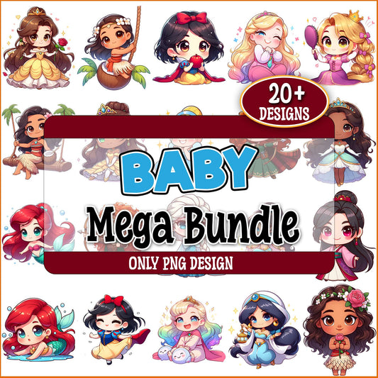 Happy disney princess png bundle