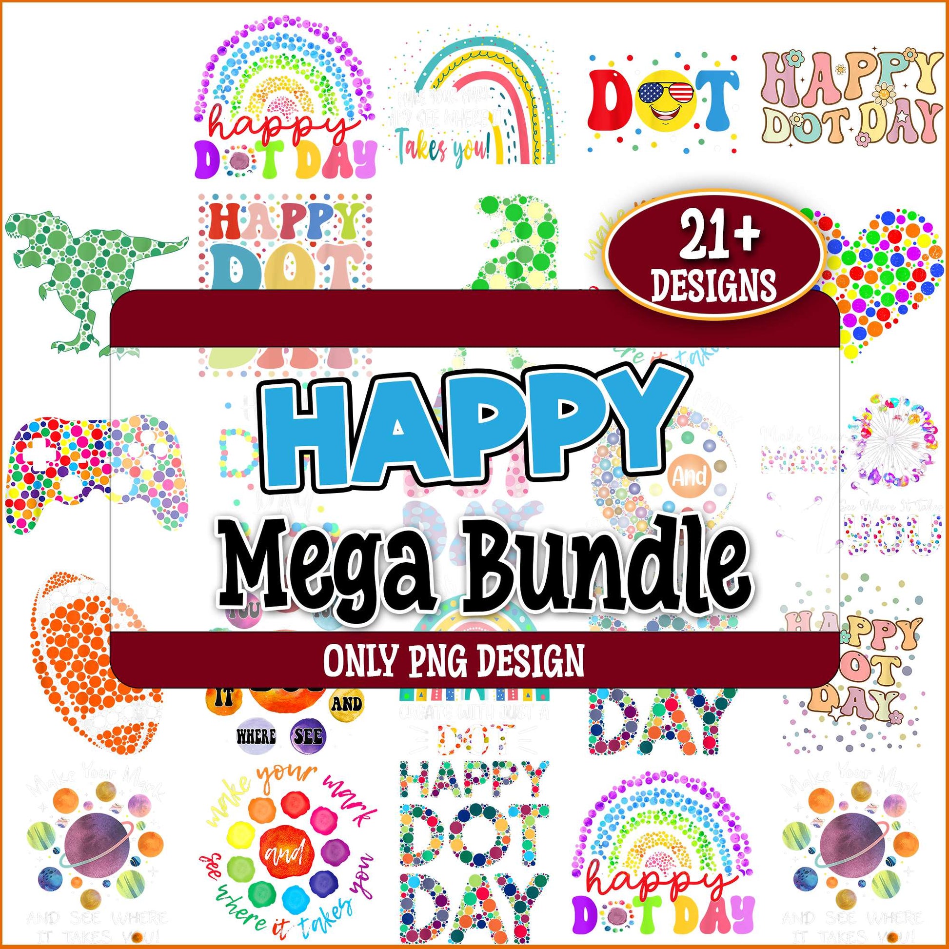 Happy dot day png bundle