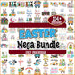 Happy easter design png bundle