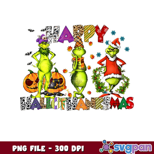 Happy hallothanksmas png, the grinch​ png, funny grinch png