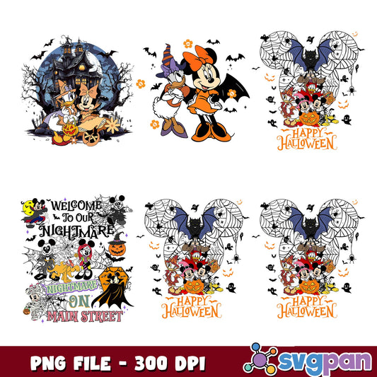 Happy halloween mickey ver png bundle