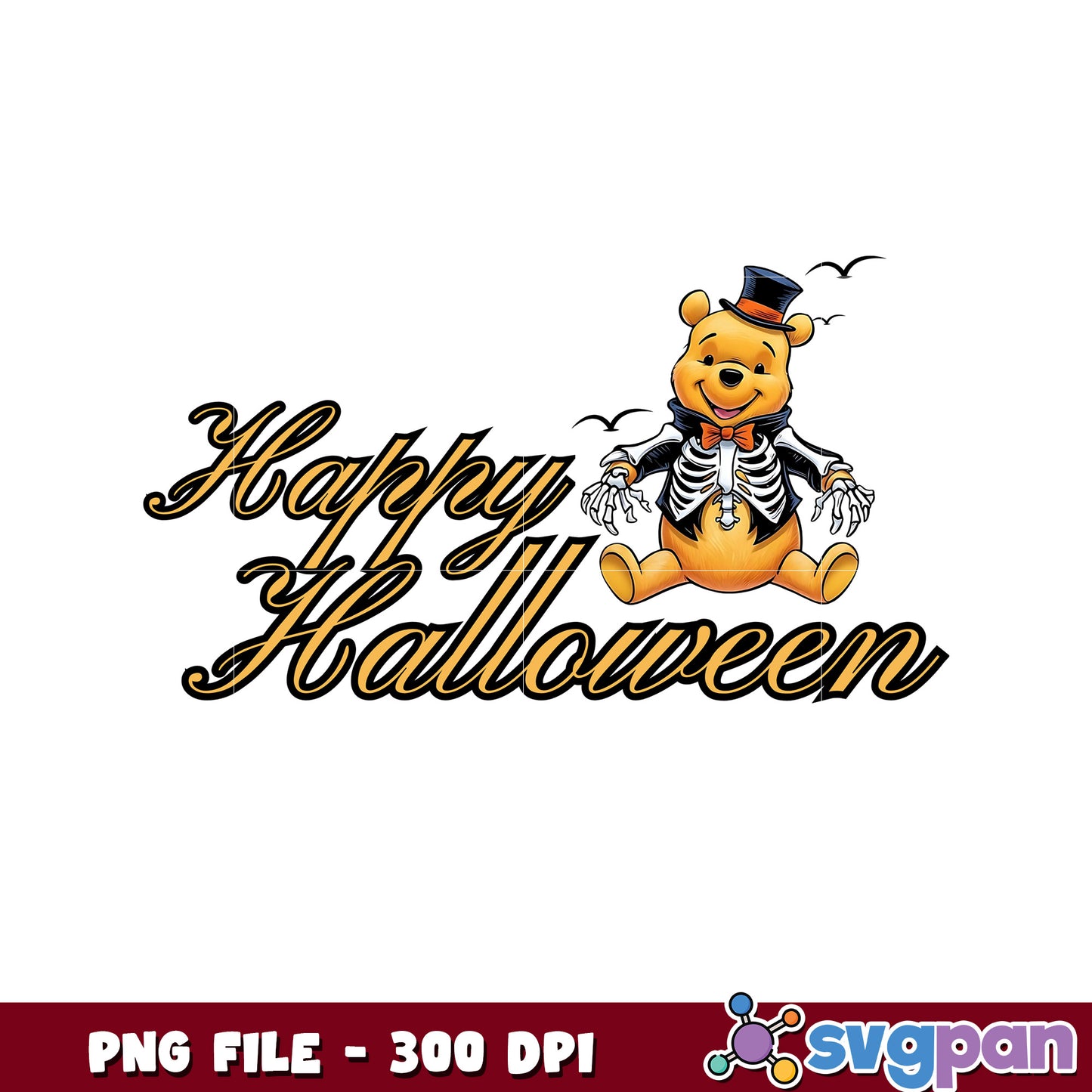 Happy halloween winnie the pooh png, halloween decorations png, halloween costumes png