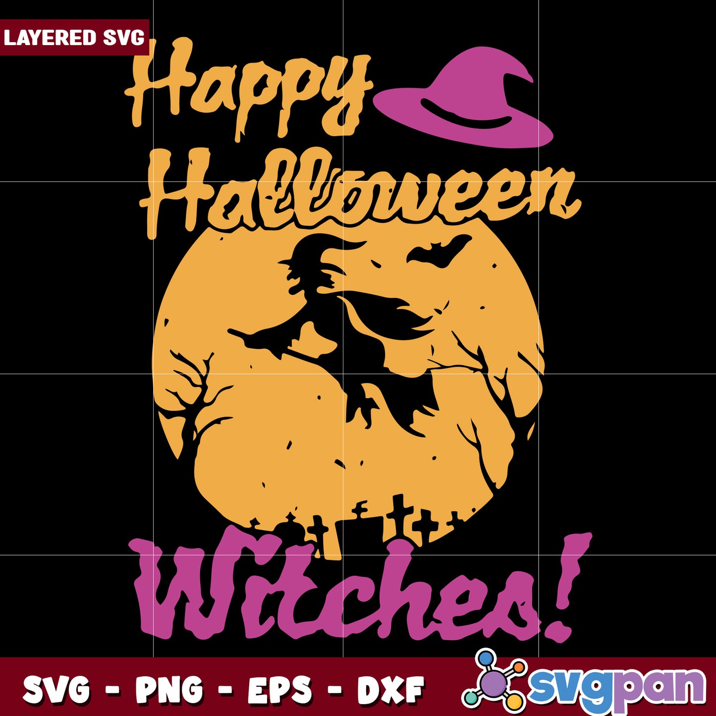 Happy halloween witches svg, halloween time svg, trick or treat svg (2)