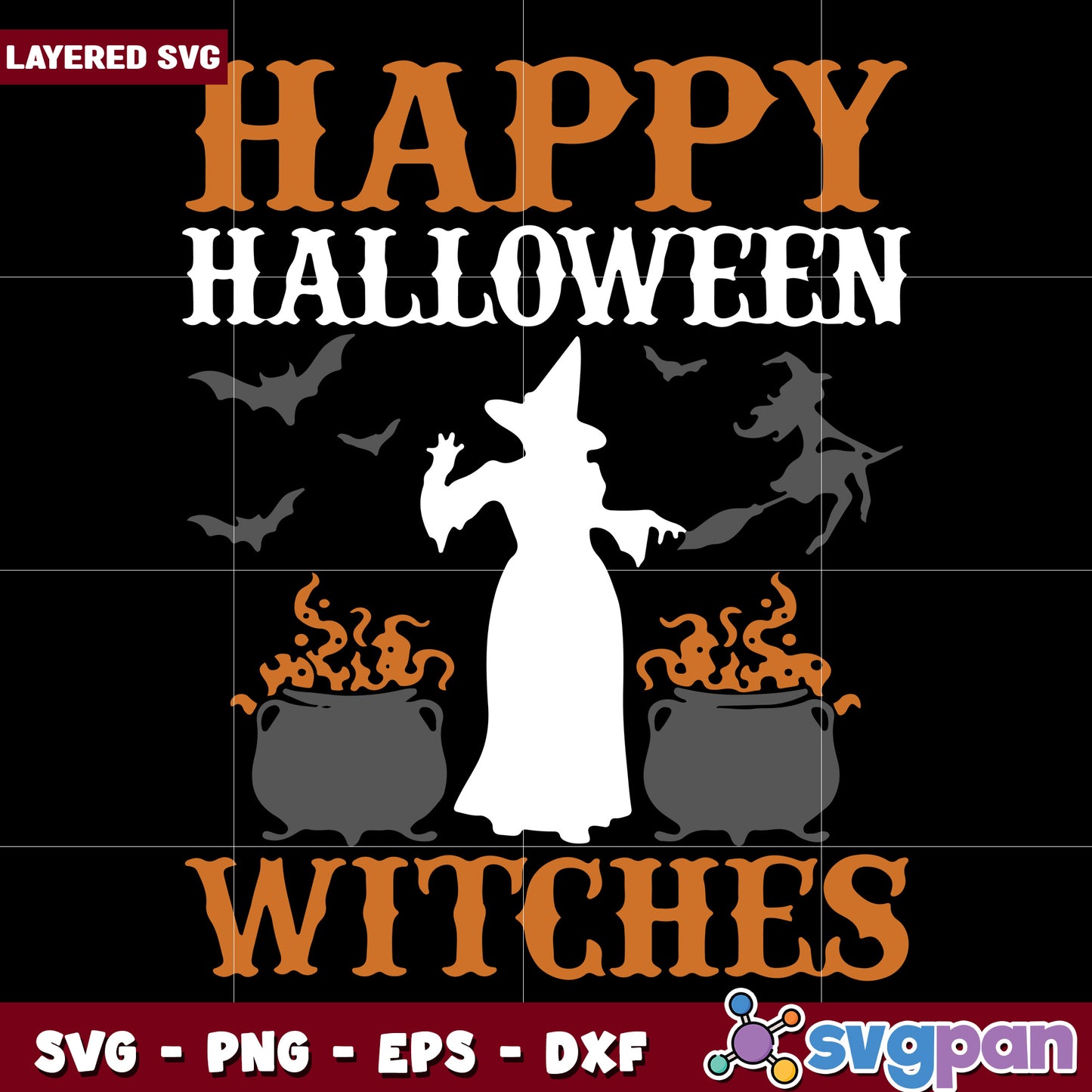 Happy halloween witch svg, halloween time svg, trick or treat svg