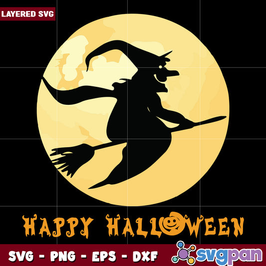 Happy halloween witch svg, halloween time svg, trick or treat svg (2)