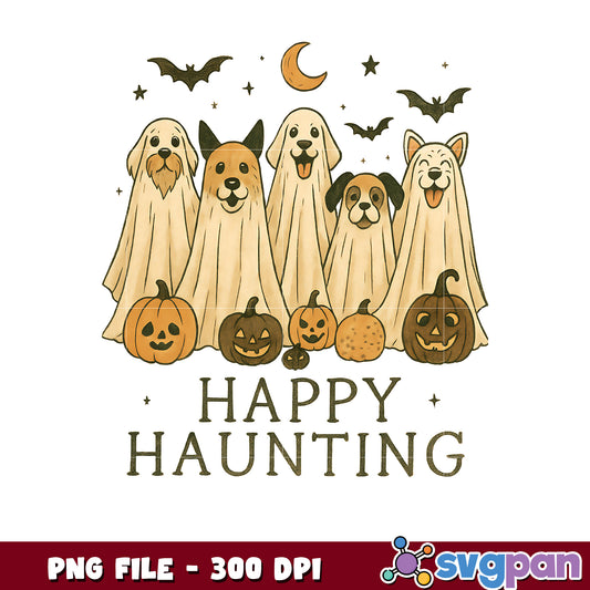 Happy haunting png, halloween holiday, halloween candy png
