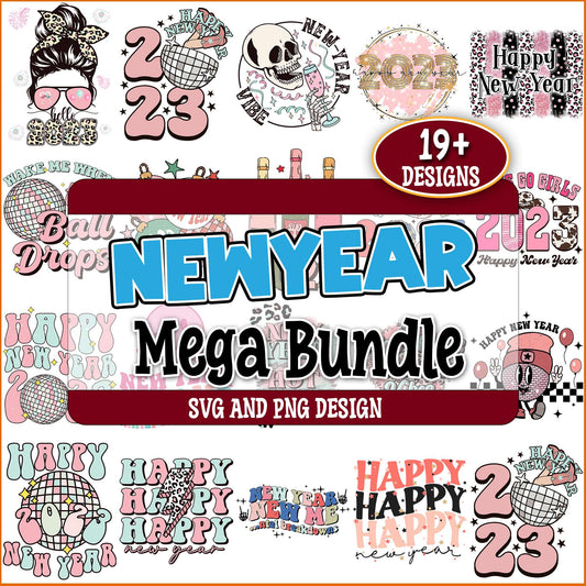 Happy newyear svg bundle