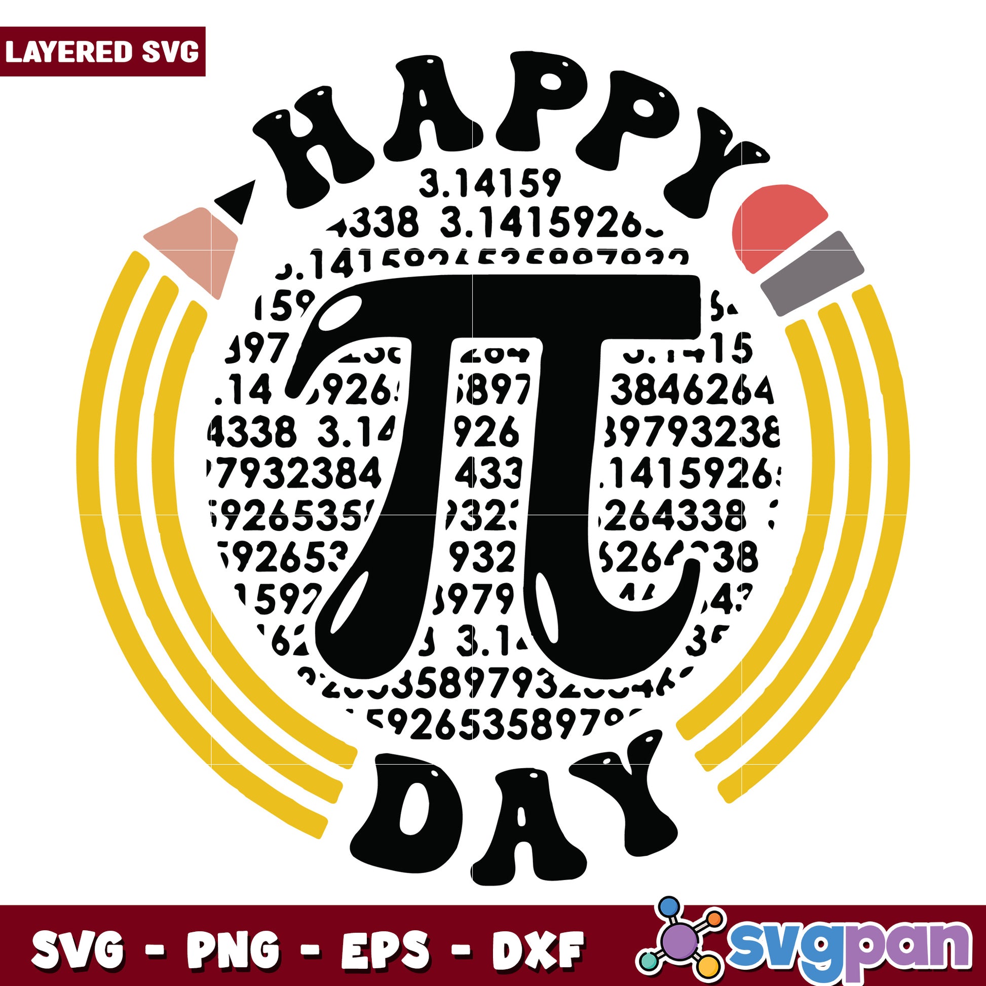 Happy pi 3 14 day pencil svg, happy pi day meme svg, happy pi day svg