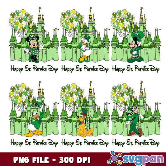 Happy st patrick day mickey png bundle
