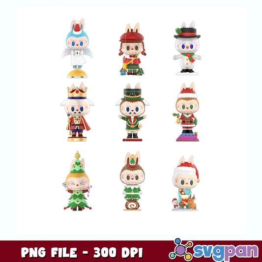 Happy xmas labubu lover cute labubu png,  christmas png, labubu toys png