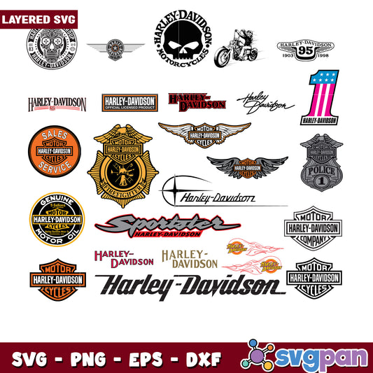 Harley Davidson Logo SVG Bundle
