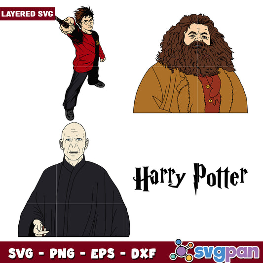 Harry Potter Character SVG Bundle for Crafts