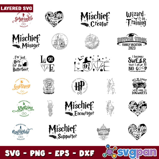 Harry Potter SVG Bundle 20 Designs