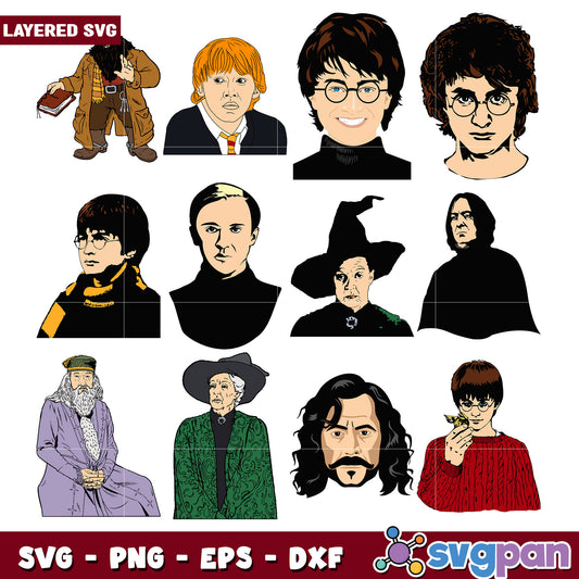 Harry Potter SVG Bundle Layered