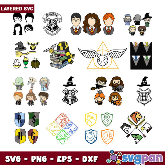 Harry Potter Themed SVG Bundle for Crafting Fun