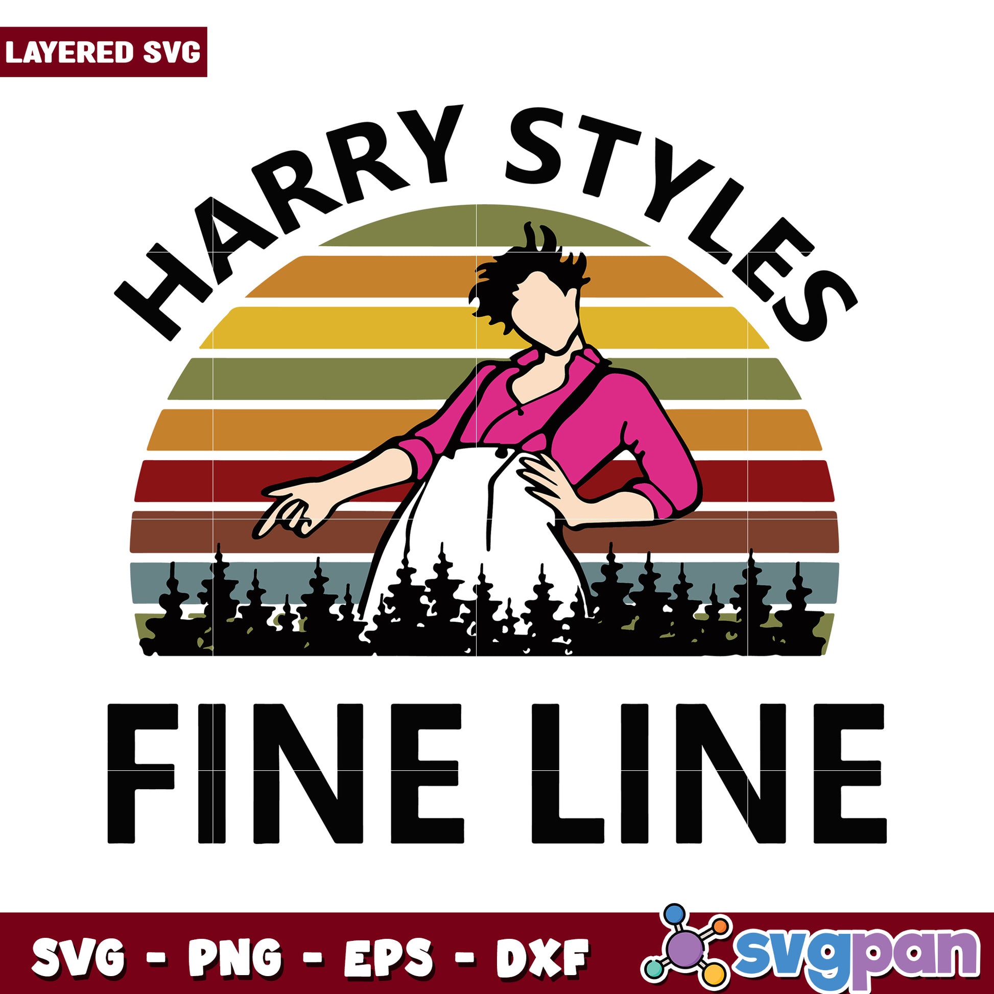 Harry Styles Fine Line Layered SVG Design, Perfect for Crafting Projects