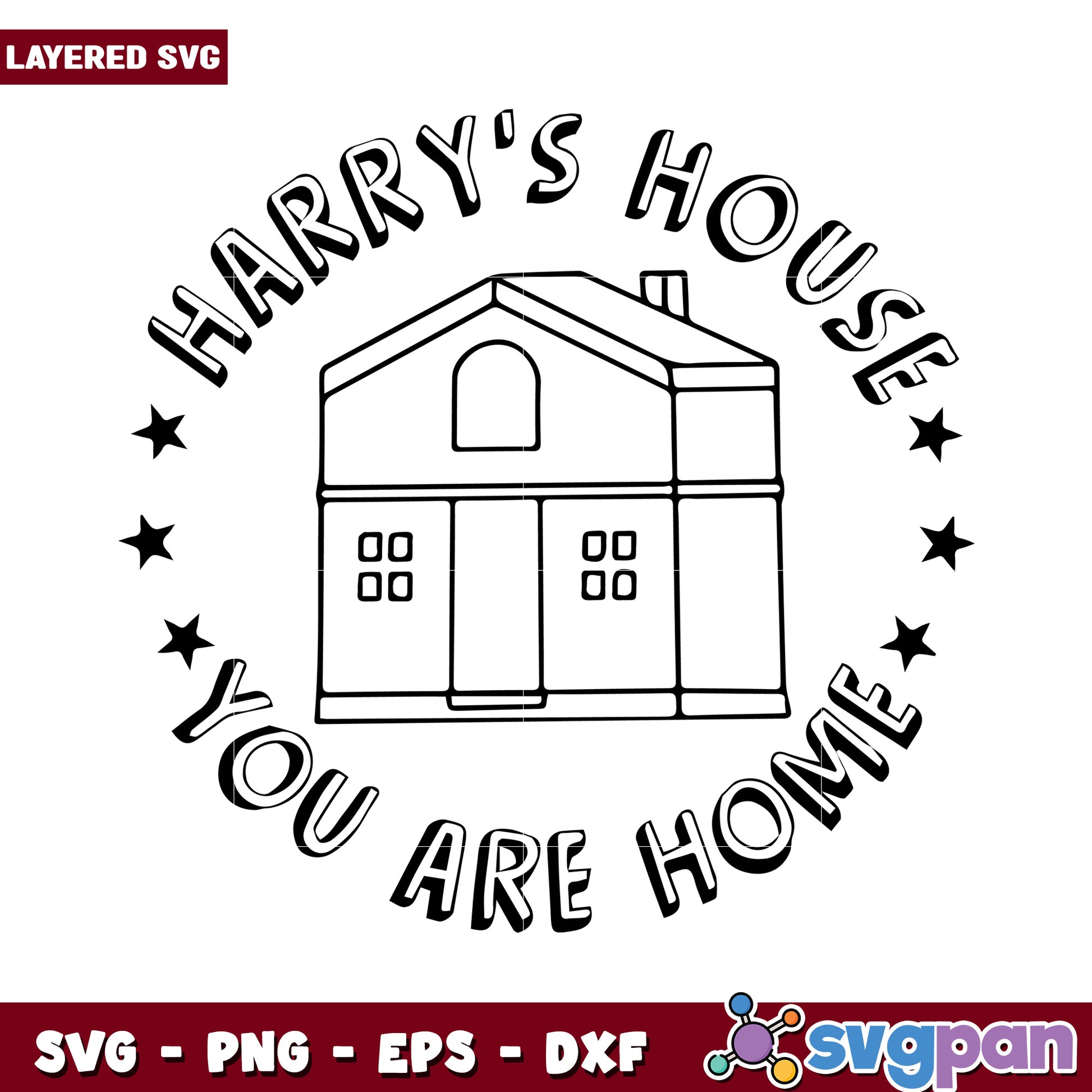 Harry's House You Are Home Layered SVG Design for Crafts