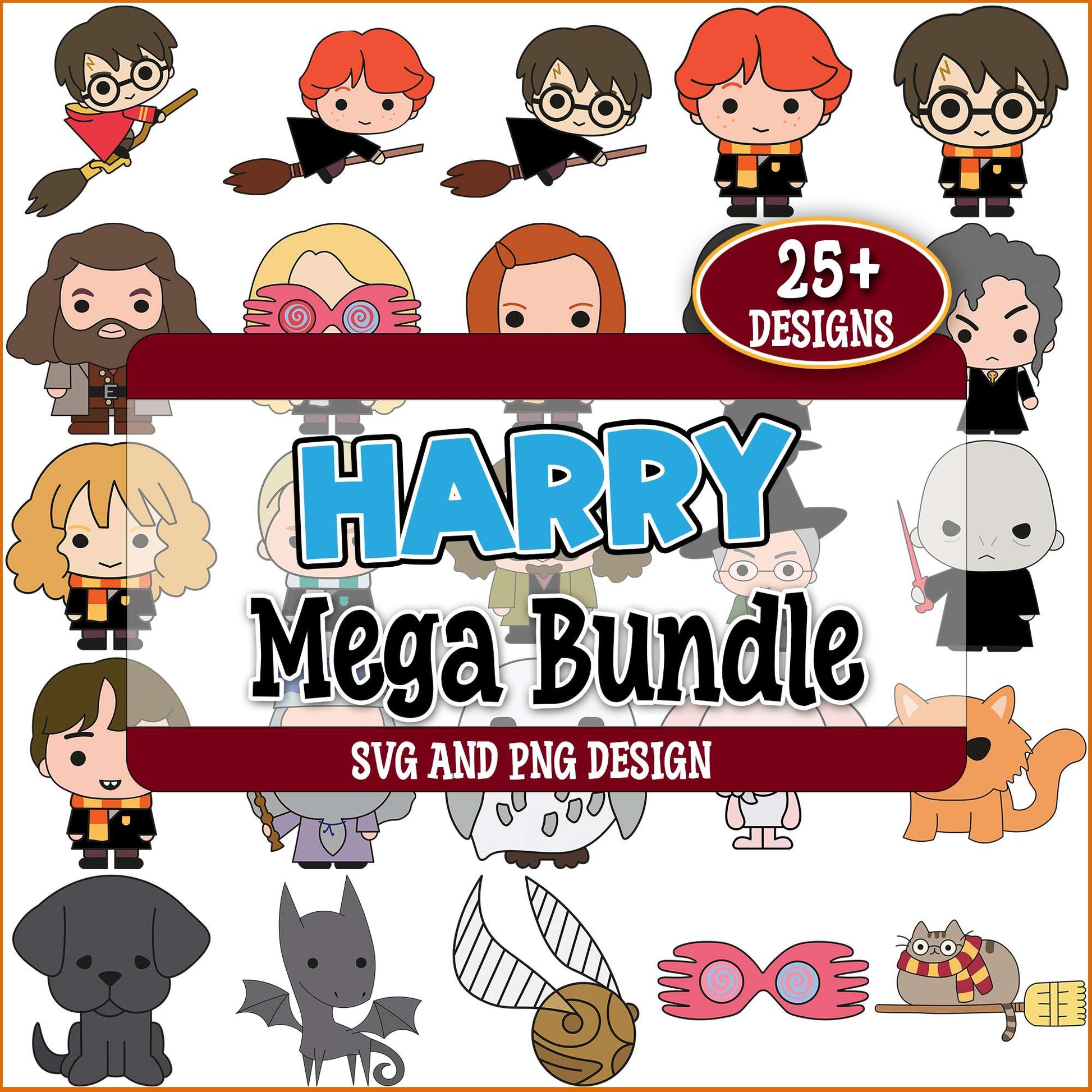 Harry potter chibi svg bundle