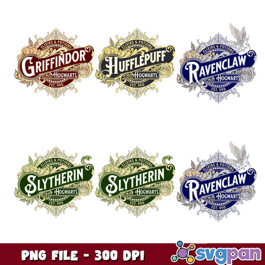 Harry potter house png bundle