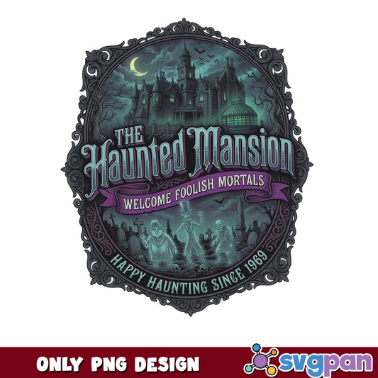 Haunted Mansion Hitchhiking Ghosts Welcome Mortals PNG, Disney, PNG