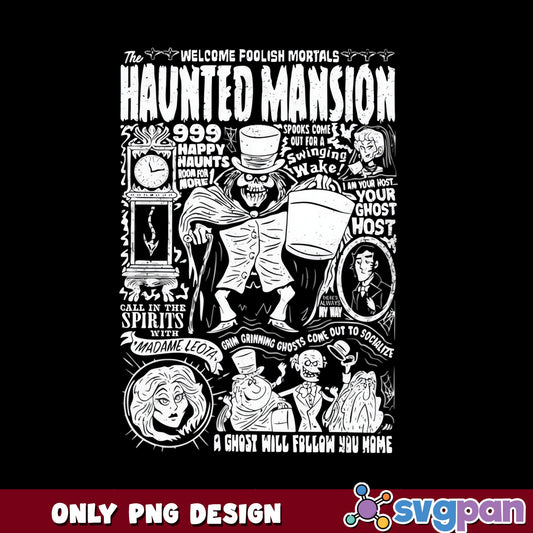 Haunted Mansion PNG, Disney Halloween PNG, Ghost Host PNG