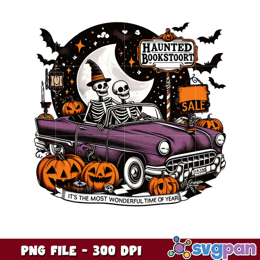 Haunted books stoort png, halloween holiday, halloween candy png