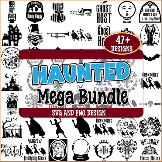 Haunted mansion art svg bundle