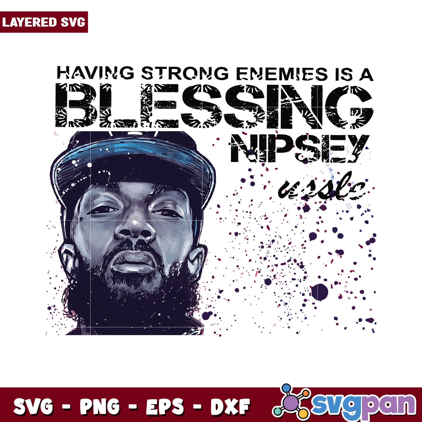 Having Strong Enemies is a Blessing Design for SVG Cutters, Inspirational Quote Art for Home Decor