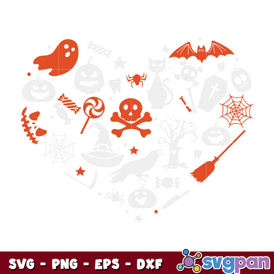 Heart Halloween Horror svg 