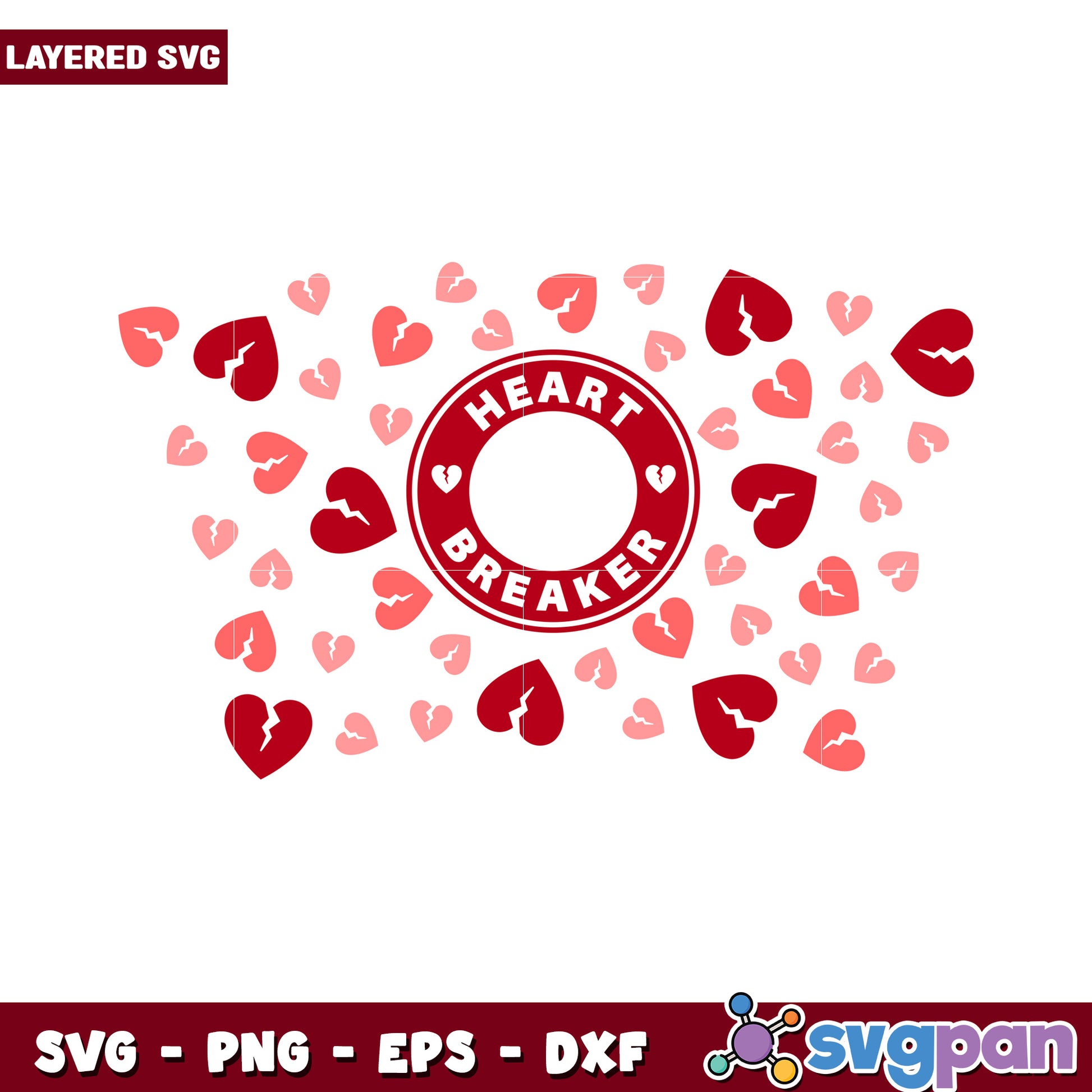 Heartbreaker SVG design for crafts, perfect for Valentine's projects