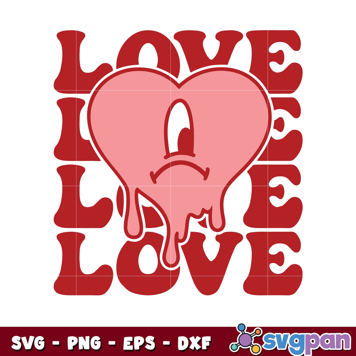 Heart love valentine svg, bad bunny heart​ svg, bad bunny​ svg