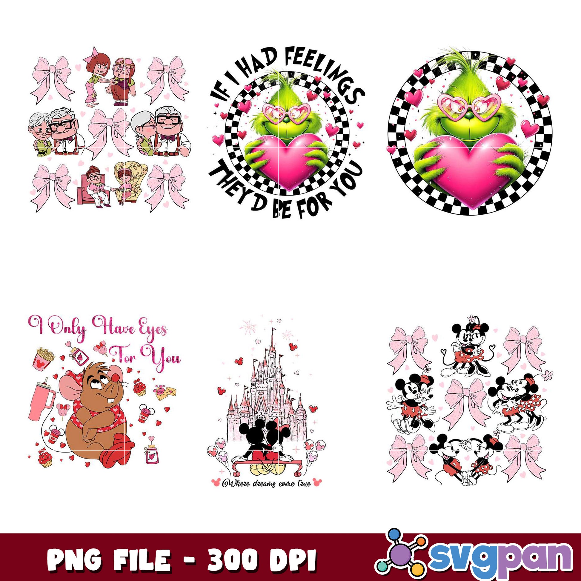 Heartwarming Valentine PNG Bundle for Crafts 300 DPI