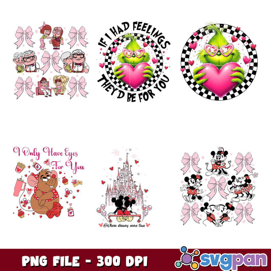 Heartwarming Valentine PNG Bundle for Crafts 300 DPI