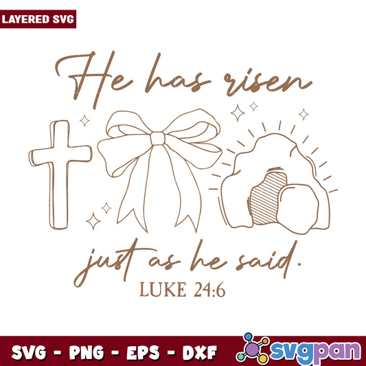 He has rise just as he said svg, jesus love me svg, love of god svg