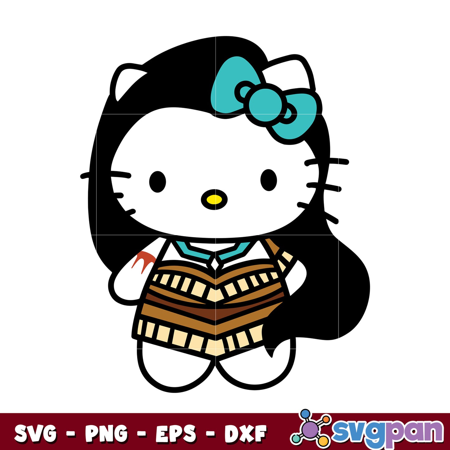 Hello Kitty Princess pocahontas svg, hello kitty svg, pocahontas​ svg