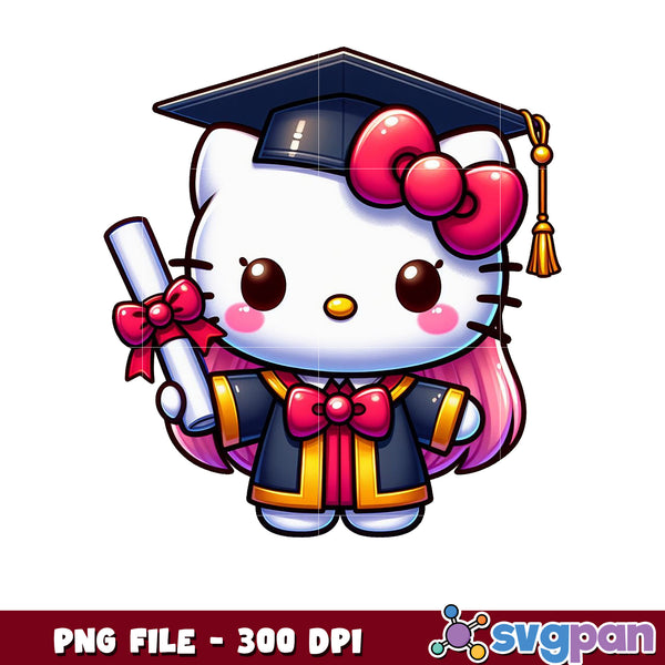 Hello Kitty graduation pink png, hello kitty png, graduate png – svgpan