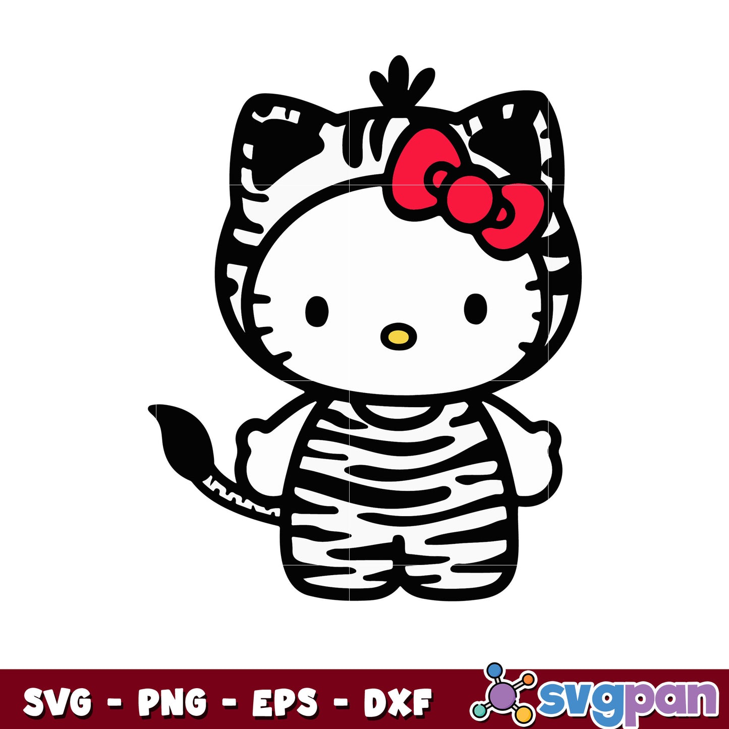 Hello Kitty zebra svg, hello kitty svg, cute sanrio hello kitty