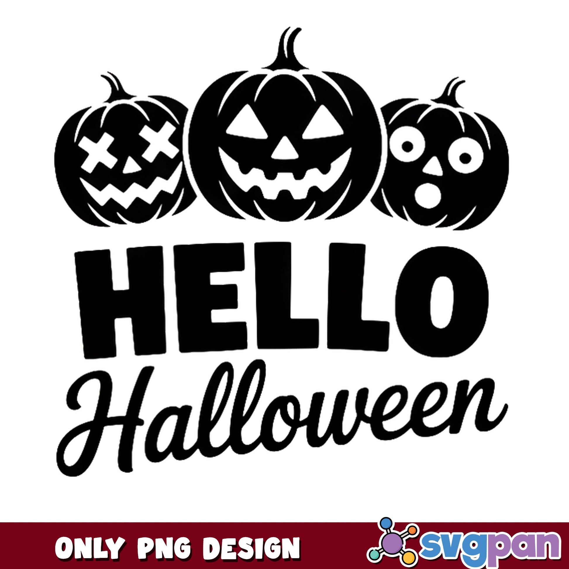 Hello Halloween PNG, Jack O Lantern Halloween PNG, Pumpkin PNG